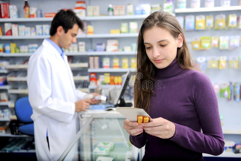 Compras sobre el farmacia.