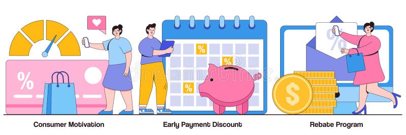 consumer-motivation-early-payment-discount-rebate-program-concept