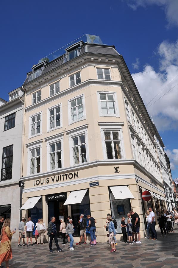 Copenhagen /Denmark/18 March 2023/ Louis Vuittons store and shopper with louis  Vuittons bag on stroeget in danish capital.. (Photo.Francis Joseph  Dean/Dean Pictures Stock Photo - Alamy