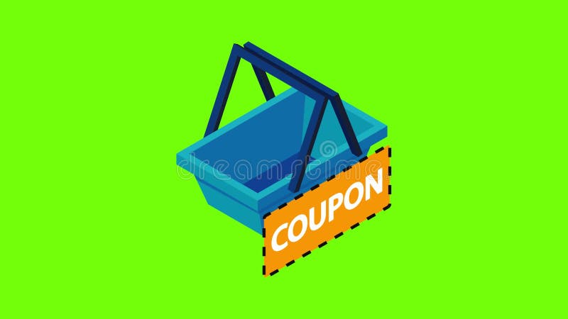 Consumption decrease icon animation. Cartoon best object on green screen background. Decrease video