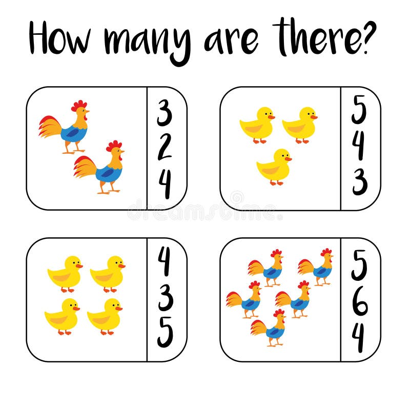 Contagem De Jogos Educacionais Infantis. Adição De Números De Matemática Do  Estudo. Atividade Matemática Infantil No Verão Ilustração do Vetor -  Ilustração de vetor, kindergarten: 221858965