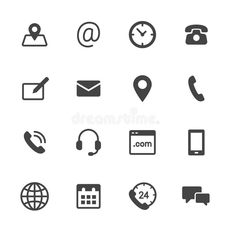 Contact Icons stock illustration Contact Icons stock illustration