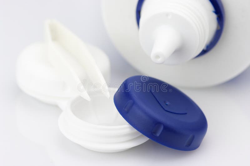 Contact lens accessories stock photo. Image of case, cleansing 21295622