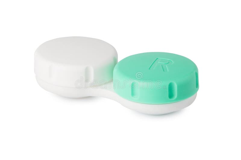 Contact Lens Case Isolated on White Stock Photo Image of case