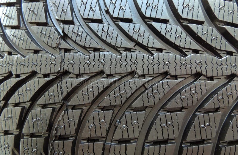 Contact Patch of Studless Tire with Symmetrical Tread Pattern Macro