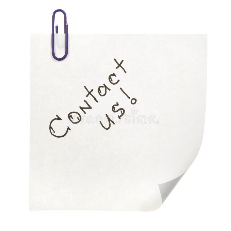 Contact Us stock photo. Image of office, sheet, isolated 4784878