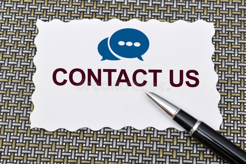 Contact Us Icon Pen Paper Pins Stock Photos Free & RoyaltyFree Stock