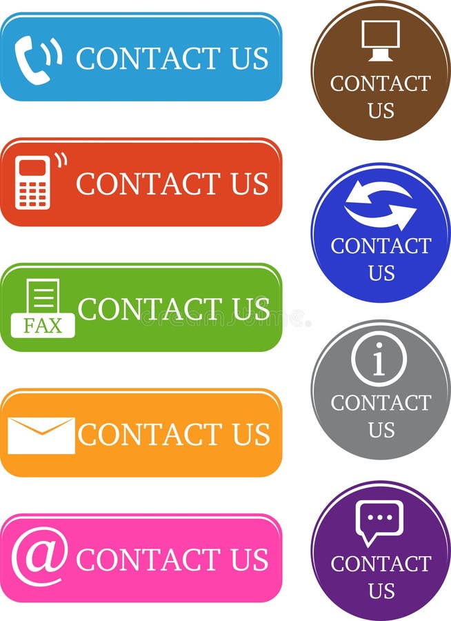 Contact us icons vector illustration Contact us icons vector illustration