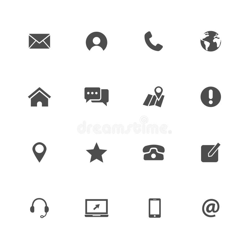 Contact us icons. set vector illustration web icon