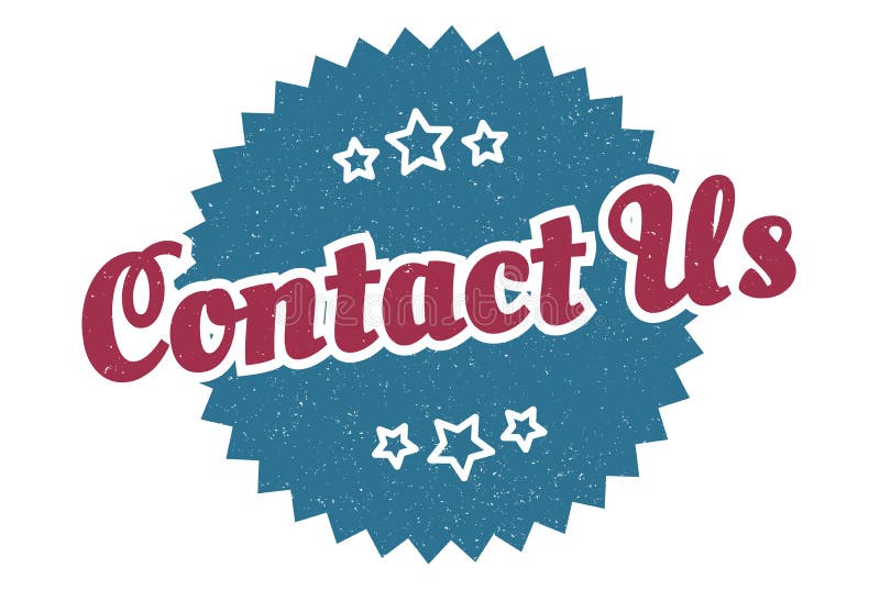 Contact Us Sign. Contact Us Vintage Retro Label Stock Vector