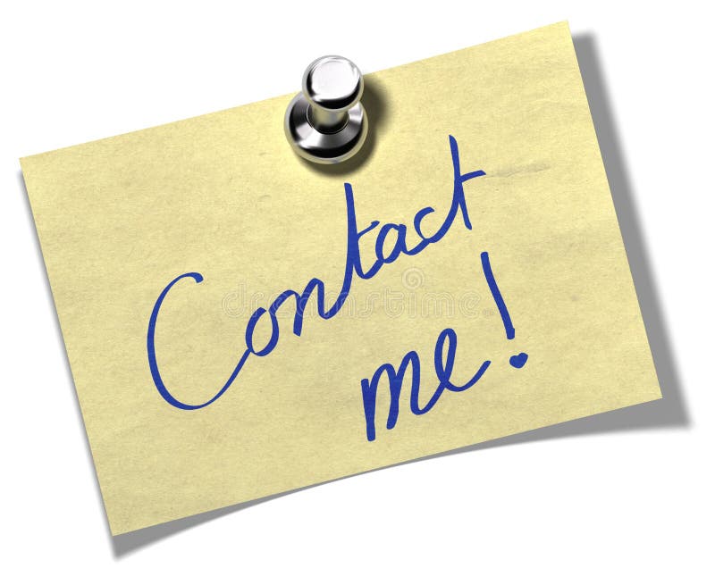 Contactez-moi note de note illustration stock Contactez-moi note de note illustration stock