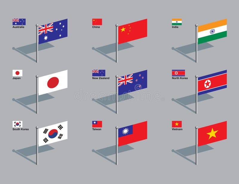 Contactos del indicador - Asia, pacífica stock de ilustración Contactos del indicador - Asia, pacífica stock de ilustración