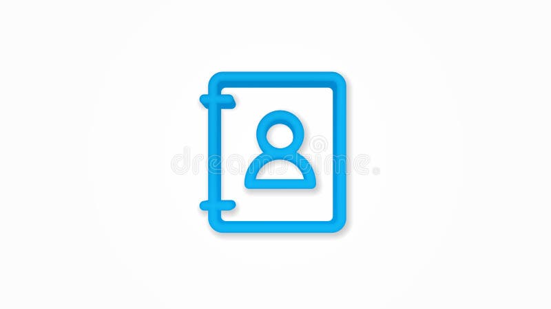 Contacts Address Book Icon. Contact Book Icon Stock Vector