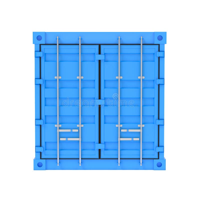 Container. contenitore intermodale blu illustrazione vettoriale