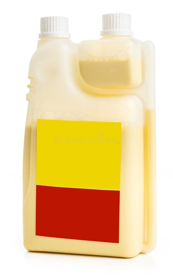 Container with Diffuser Trigger for Cleaning Liquids. White Background