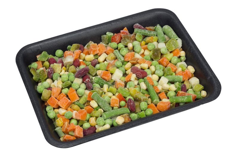 Container with Frozen Mixed Vegetables Stock Image Image of pepper