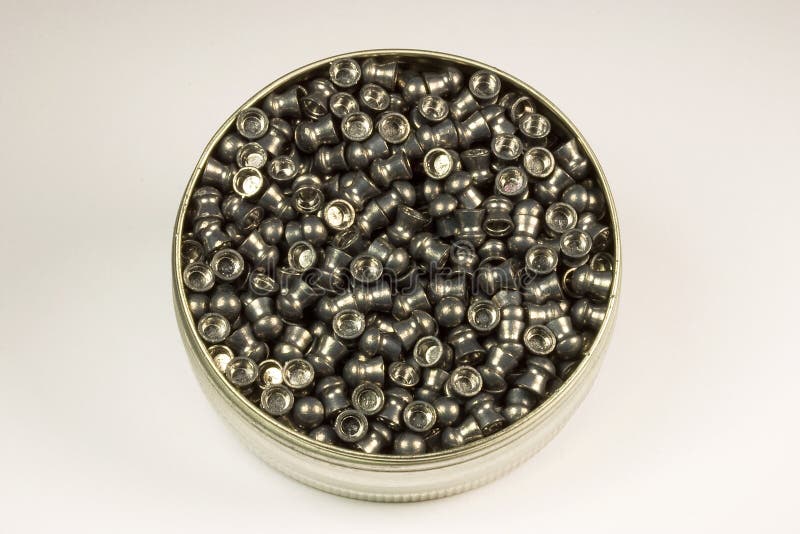 Container of Lead Air Gun Pellets Stock Image Image of shiny, bullet