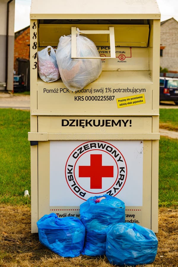 Hassy Senatet helikopter Container of the Polish Red Cross Donation Drop Off in Barciany, Poland  Editorial Stock Photo - Image of gratitude, emergency: 150322753