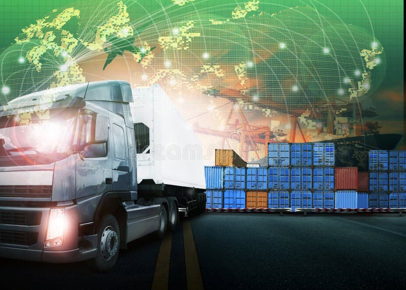 container truck ,ship in port and freight cargo plane in transpo royalty free stock photography container truck ,ship in port and freight cargo plane in transpo royalty free stock photography