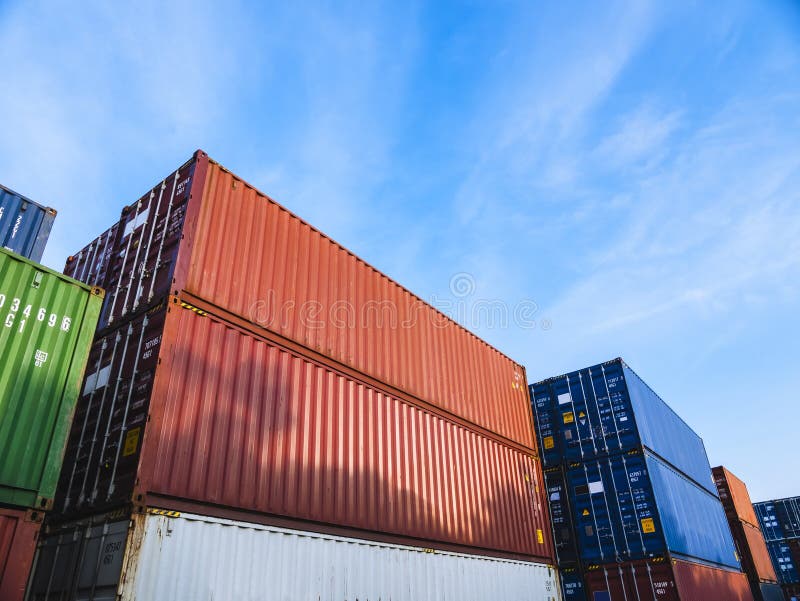 Containers Cargo Shipping Logistic Freight Warehouse Transport Business Editorial Image Image