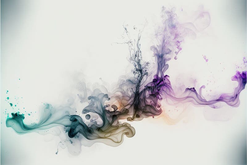 Contemporary abstract colorful smoke ink in the shape royalty free illustration