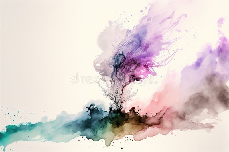 Contemporary abstract colorful smoke ink in the shape royalty free illustration