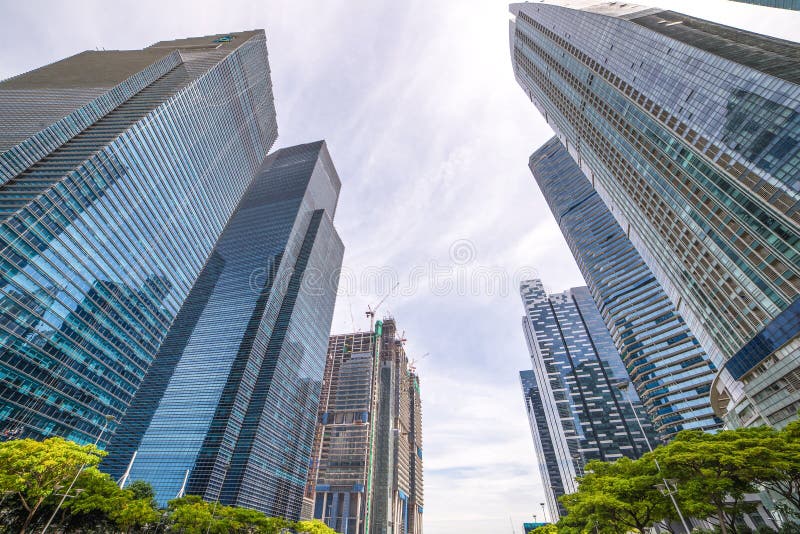 Contemporary Architecture Office Building In The City, Perspective Concept