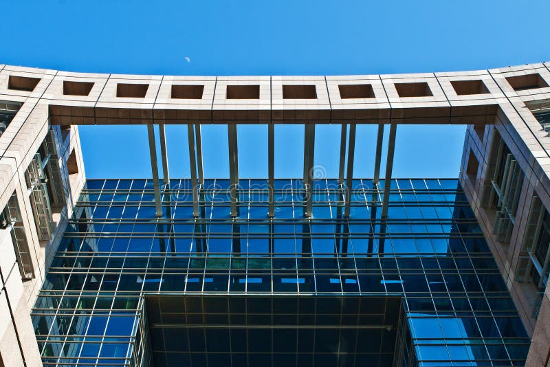 Contemporary building wall stock photo