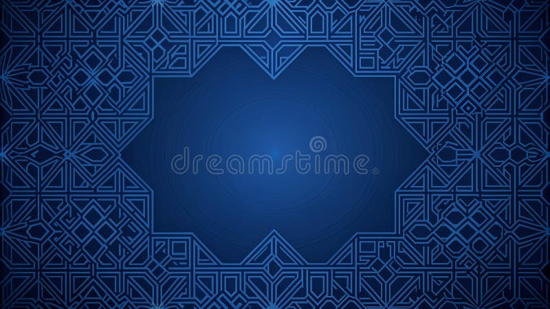 Contemporary Dark Blue Background Featuring Geometric Patterns AI-Created Content royalty free stock images