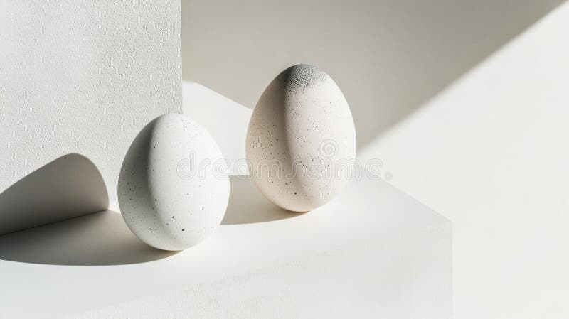 Contemporary Easter eggs with clean lines, elegant and refined holiday style. Easter royalty free stock images