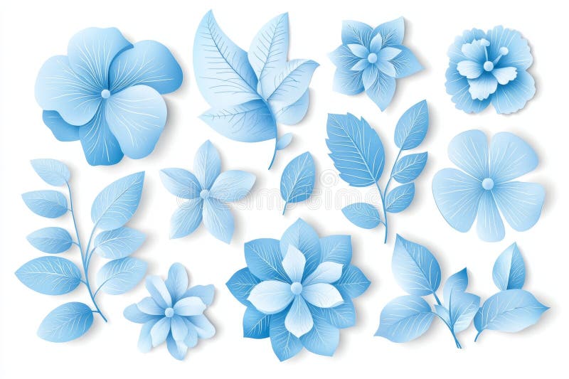 Contemporary EPS 10 Continuous Line Drawing of Black Flowers on White Background. stock images