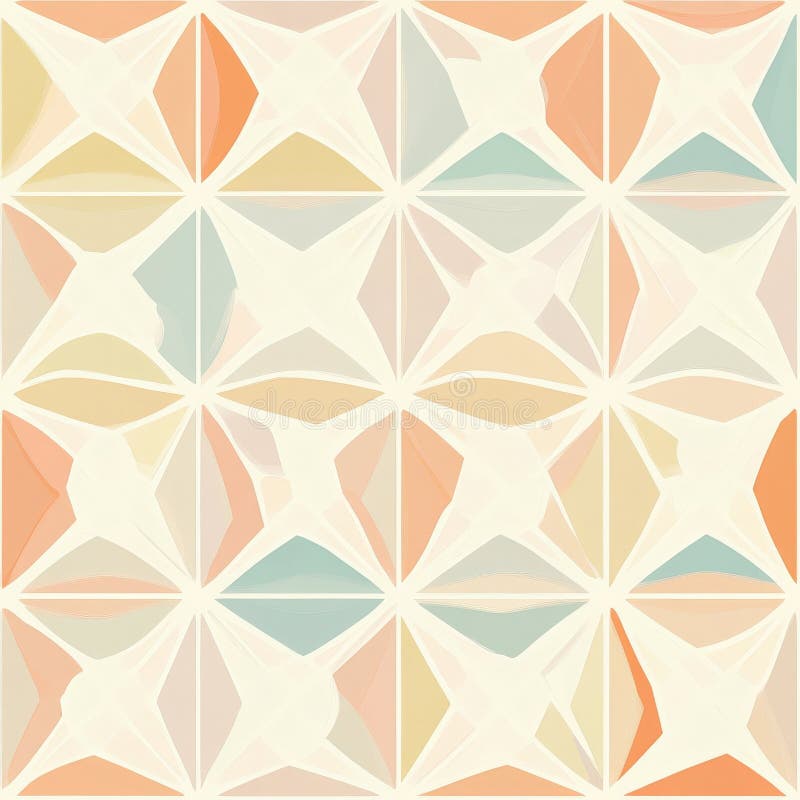 A contemporary Islamic pattern with modern minimalistic geometric lines in subtle pastel tones royalty free stock photos