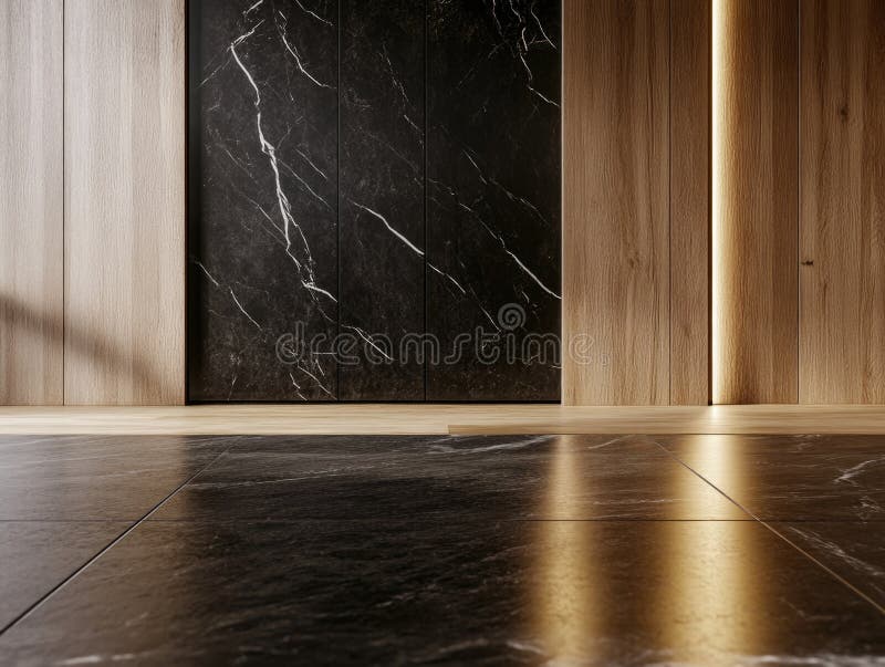 Contemporary Kitchen with Minimalist Design royalty free stock images