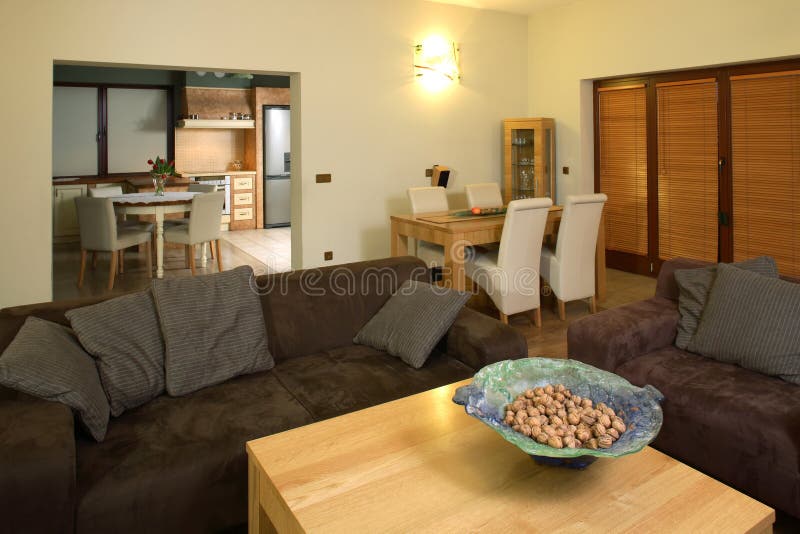 Contemporary living room royalty free stock images