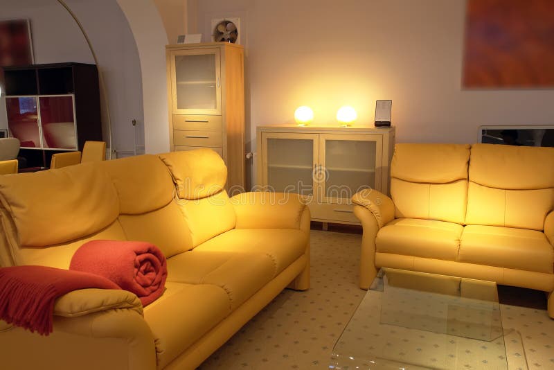 Contemporary living room royalty free stock photo