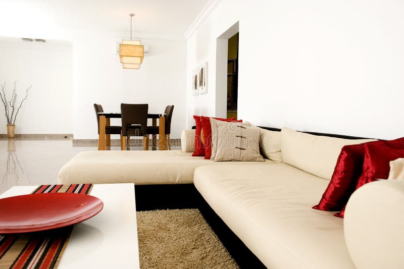 Contemporary living room royalty free stock photo