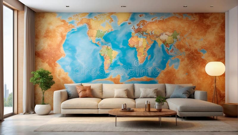 Luxurious 3d Wooden World Map Wall Art Room Decor for Bedroom Office Living  Room