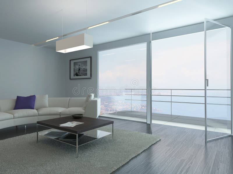 Contemporary living room loft interior royalty free stock images