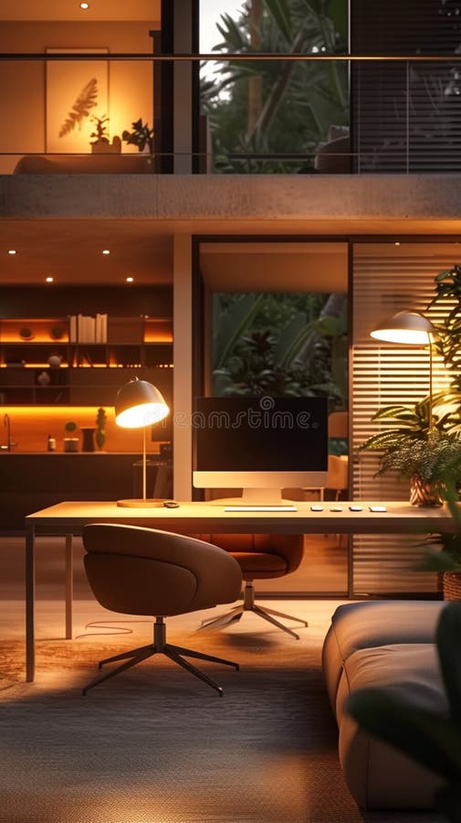 Contemporary Living Space Modern Home Interior With Ample Bright