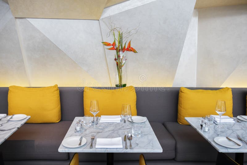 Contemporary restaurant in Dublin, Ireland royalty free stock photos