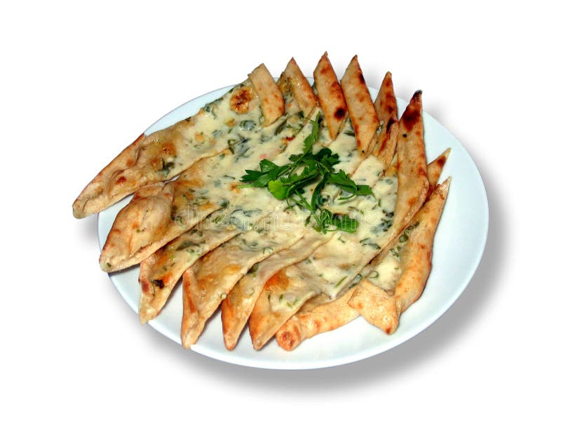 Contenir le pain de pitta de fromage photos libres de droits Contenir le pain de pitta de fromage photos libres de droits