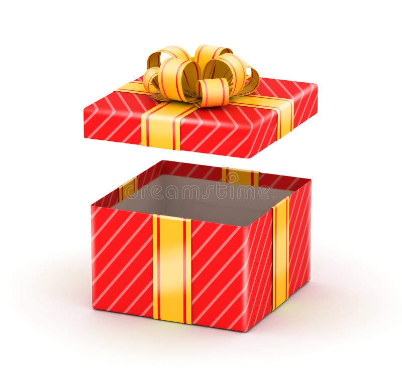 Contenitore di regalo bianco aperto illustrazione vettoriale Contenitore di regalo bianco aperto illustrazione vettoriale