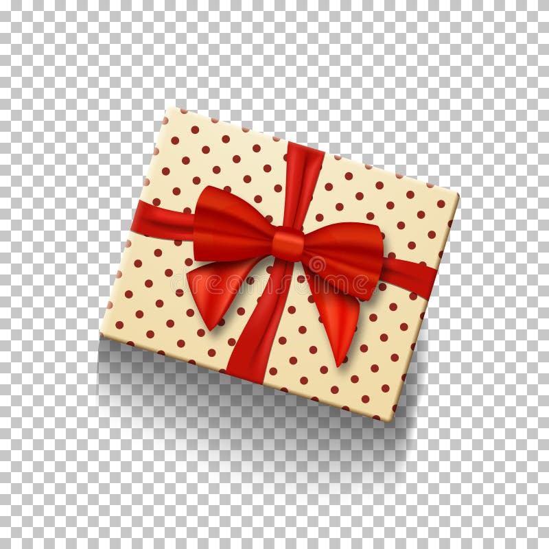 Contenitore di regalo di vettore con il nastro rosso isolato su fondo trasparente royalty illustrazione gratis Contenitore di regalo di vettore con il nastro rosso isolato su fondo trasparente royalty illustrazione gratis