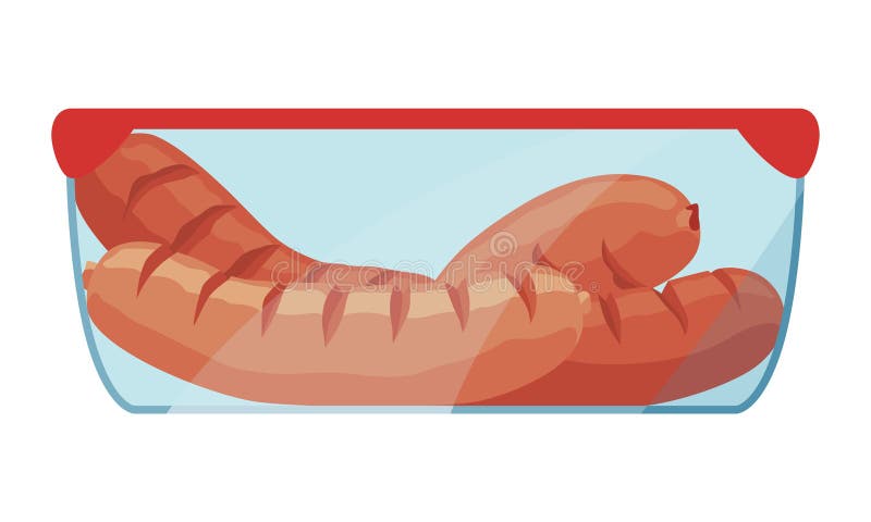 Contenitore per alimenti a colori vibranti perfettamente adatto per la conservazione di varie pietanze royalty illustrazione gratis