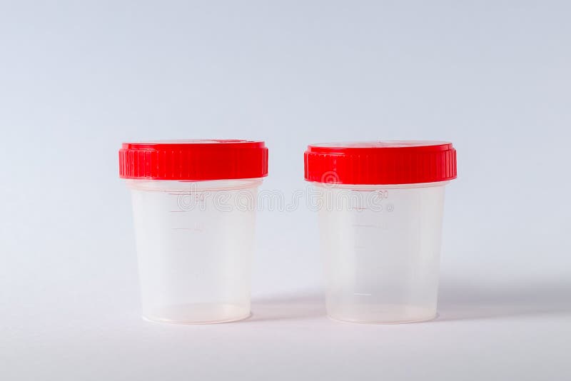 Contenitori in plastica trasparente trasparente per dimensioni vuote fotografia stock libera da diritti