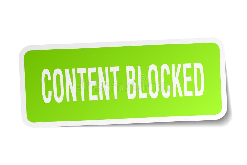 Content blocked sticker stock vector. Illustration of background