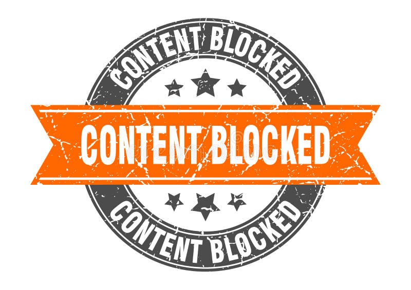 Content blocked stamp stock vector. Illustration of badge 196539629