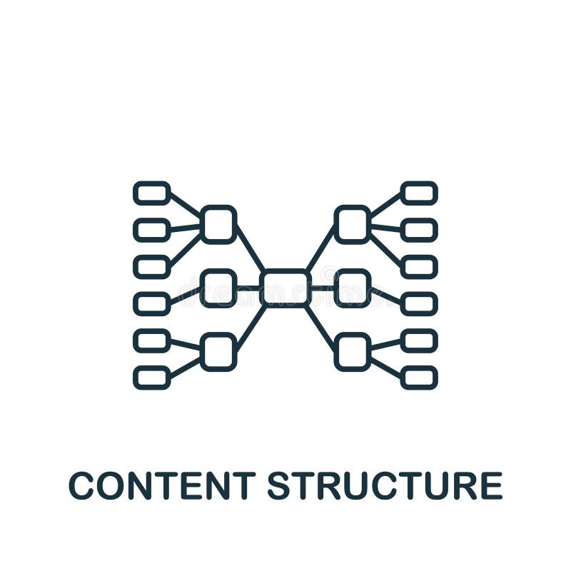 Content structure icon monochrome simple web design icon for templates