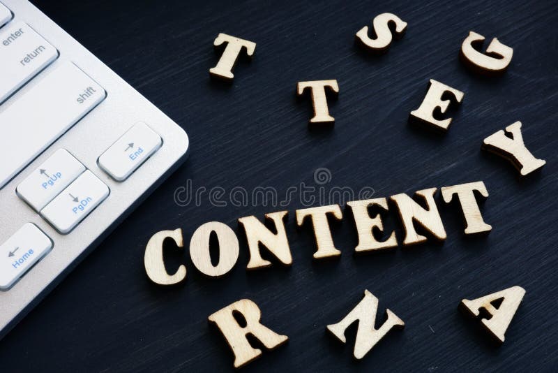 Content from wooden letters. SEO and SMO stock image Content from wooden letters. SEO and SMO stock image