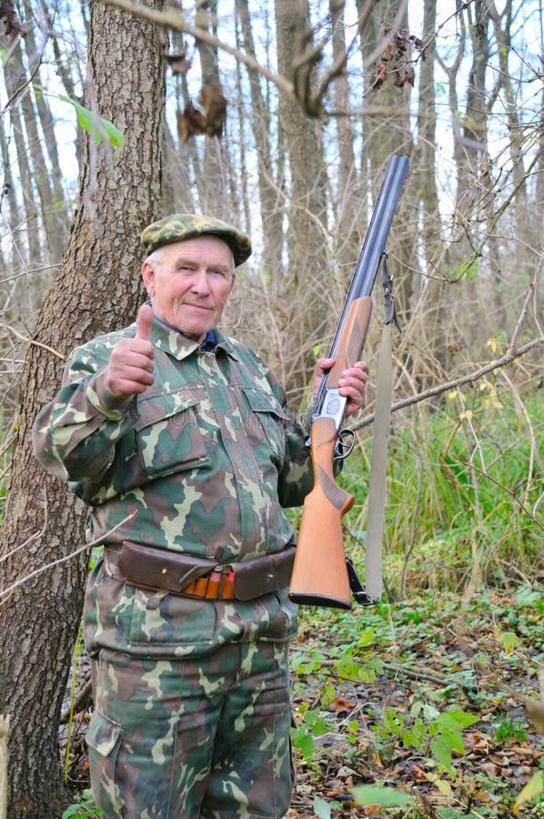 Contented hunter stock image